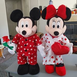 Mickey and mine valentine standing plush doll
